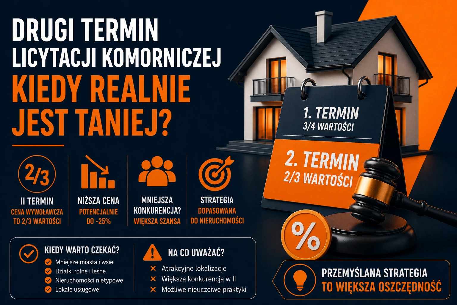 Drugi termin licytacji komorniczej – kiedy realnie jest taniej